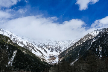 冬の日本長野県の上高地