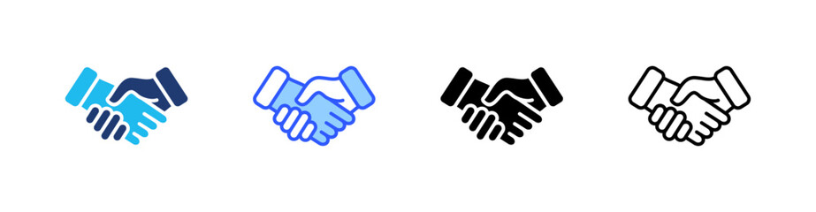 Obraz premium Partner Multi Style Icon Set Vector 