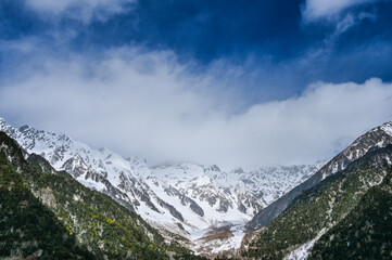 冬の日本長野県の上高地