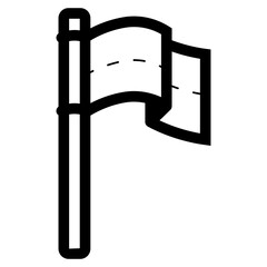 soccer or football waving corner flag icon © agusraharj