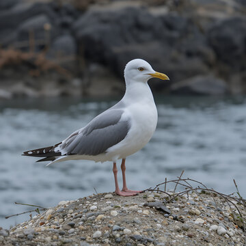Sabine's gull (Xema sabin) juvnile in Japan
