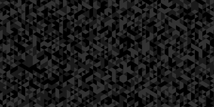 Abstract geometric wall tile and metal cube background triangle wallpaper. Seamless geometric pattern low polygon backdrop background. Gray diamond overlap polygonal background.