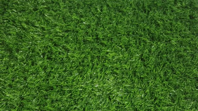 Soccer ball rolling smoothly across a grassy field and passing through the frame, capturing motion and outdoor sports activity with natural turf texture and dynamic movement.