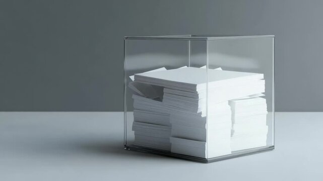 Stack of white office papers and documents on desk representing paperwork administration bureaucracy corporate workload and business documentation
Professional organization concept highlighting report
