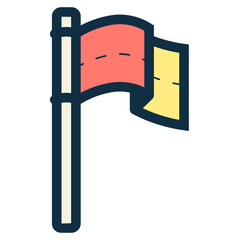soccer or football waving corner flag icon © agusraharj