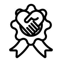 Obraz premium cooperation Line Icon