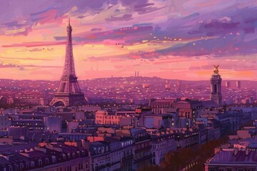 Obraz premium Paris architecture metropolis cityscape.