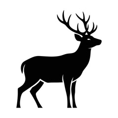 Fototapeta premium Majestic deer with large antlers standing in a natural setting.