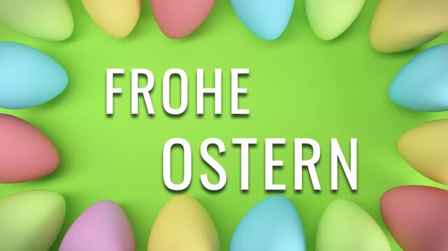 Videoanimation - 16 Pastellfarbene Ostereier - Frohe Ostern