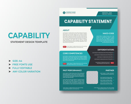 Capability Statement Design template
