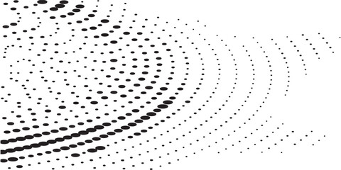 Naklejka premium Black background with white halftone abstract for wallpaper or backdrop
