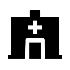 Hospital Building Filled Icon