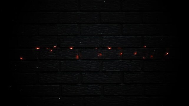 September 2032 Text Neon Glowing Year Month & Date Animation