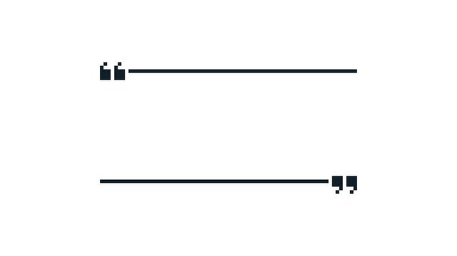 8-bit pixel art simple quotation mark dialogue. looped animation 4k 30fps