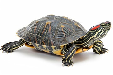 Fototapeta premium Red-ear slider turtle tortoise reptile animal.