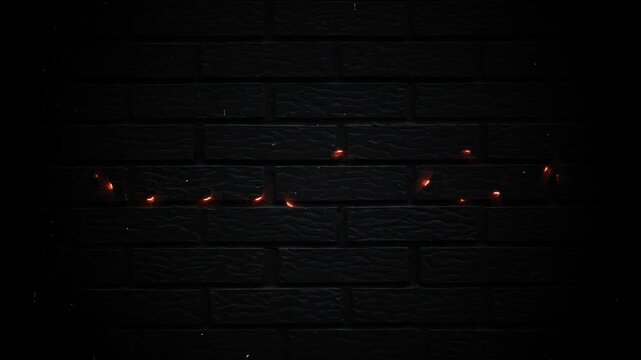August 2034 Text Neon Glowing Year Month & Date Animation