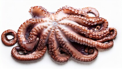 Octopus From Above Isolated On White Background