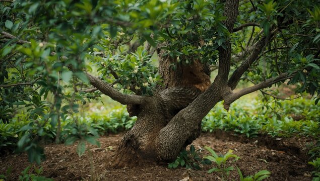 Indigenous yerba mate plant (Ilex paraguariensis) in organic farming