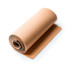 Roll of Smooth Tan Leather Sheet for Crafting, Upholstery, and DIY Projects