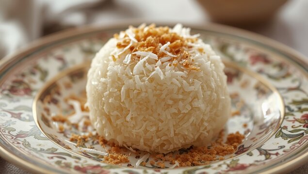 Kutsinta is a chewy steamed rice cake, often sold as a snack, made from rice or tapioca flour, brown sugar, and lye
