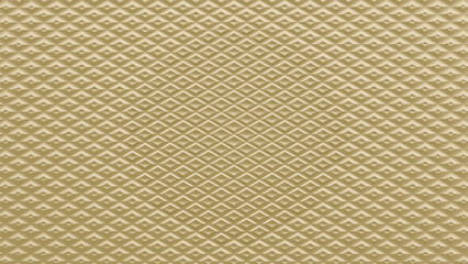 Fototapeta premium luxurious golden parametric wall panel featuring an intricate geometric diamond pattern. perfect for modern architectural interiors, premium abstract surface design and elegant 3d textures.