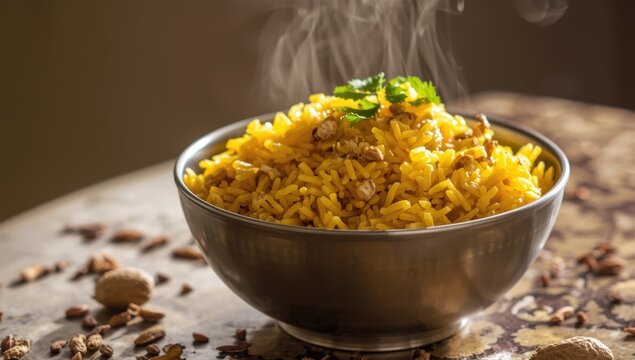 Peanut rice is a well-known dish from South India