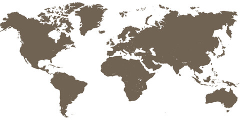 Obraz premium A professional vector illustration of a global world map on a white background featuring detailed continents and countries for travel, geography, and business design
