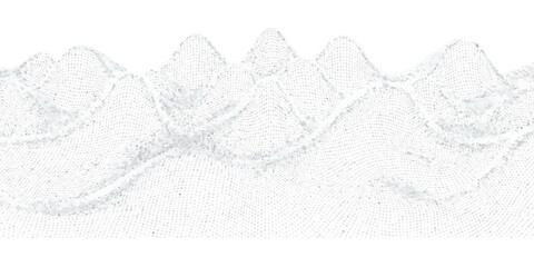 Abstract silver and white winter background featuring a frozen snowflake pattern over a cold blue frost texture and snowy mountain landscape © Fahid