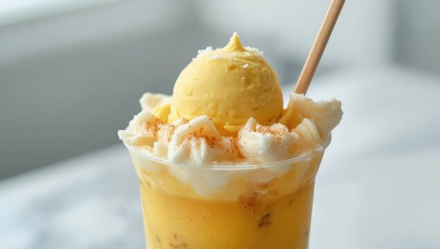 tasty durian cendol beverage