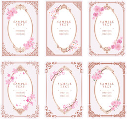 フレーム飾り枠　桜の花