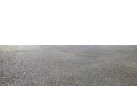 Asphalt road ground surface with white background
