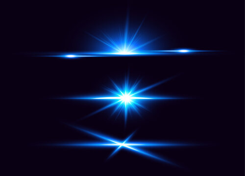 A blue light effect on a dark background