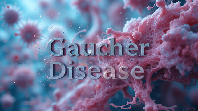 Gaucher Disease text quote, medical concept background