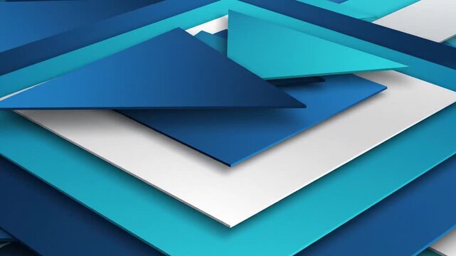 Abstract Blue Geometric Background with Overlapping Triangles and Lines