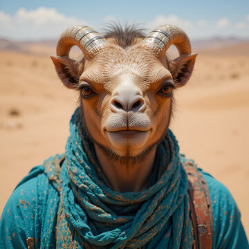 Retrato de dromedario camello bostezando en primer plano en el desierto. Erg Chebbi, Marruecos