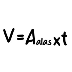 Volume using base area formula isolated on white background mathematics equation handwritten in educational style illustration.  © The Creative Idea