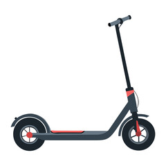 Red kids scooter isolated on white background fun toy vehicle illustration © kjyong