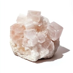 Raw Rock Salt Cluster crystal formation mineral.