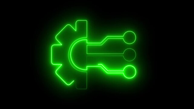 A glowing neon light bulb sign creates a bright business concept illustration with colorful text on a black night background for a happy 2012 New Year celebration party