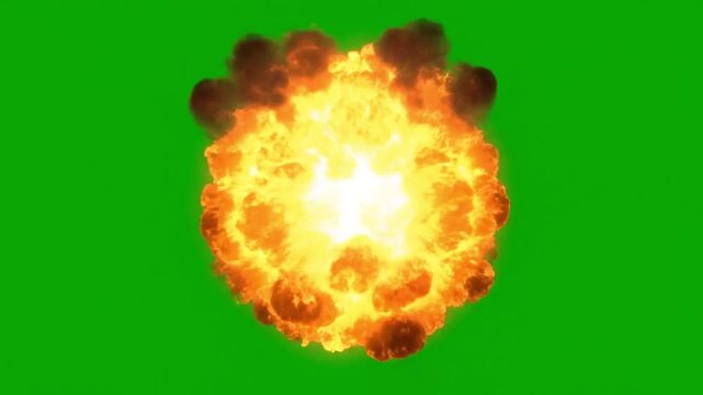 Explosion Effect Green Screen Footage.