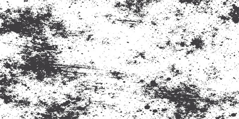 Abstract grunge vector background featuring a dark vintage texture with black ink splatters, paint splashes, and a floral pattern border for an artistic paper design © hossain