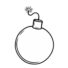Obraz premium Cartoon Bomb line Illustration isolated