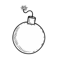Obraz premium Sketch Cartoon Bomb Illustration isolated