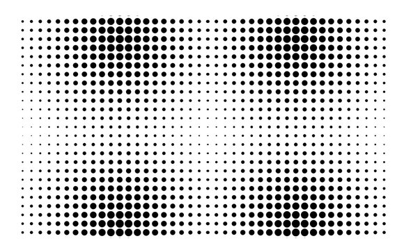 Seamless pattern of halftone dots concept background, dots backdrop with black theme in vector flat style illustration.