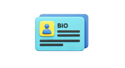 3D Bio Card Icon