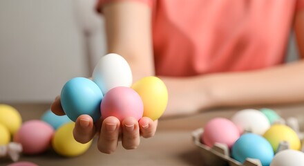Easter monday traditions and celebrations with colorful easter eggs