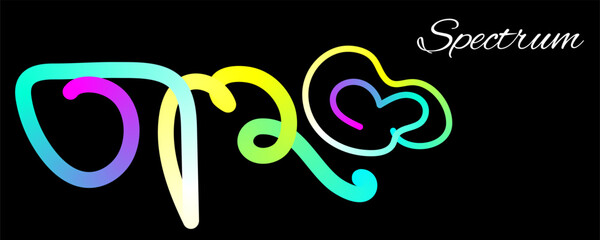 Obraz premium Colourful vector graphic illustration of autism awareness symbol with rainbow colours and heart representing love and acceptance for autism spectrum.