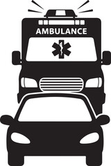 Obraz premium Ambulance car icon. Traffic. Vector icon isolated on white background.