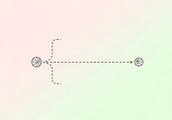 Fototapeta premium A simplified diagram illustrating a concept of movement and connection, possibly related to a march madness bracket