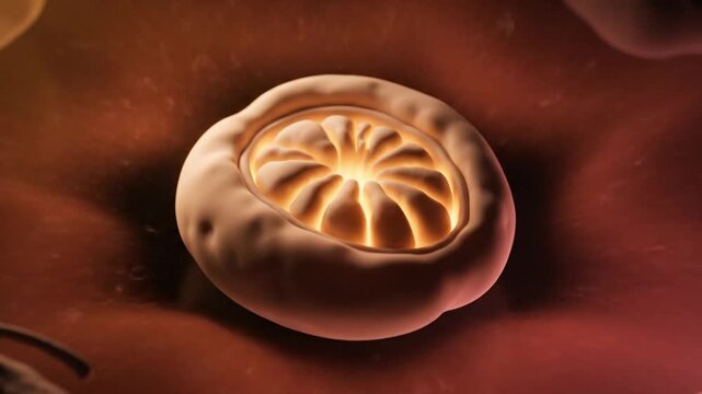 Powerful Radiating Mitochondrial Pulse Signifying Biological Life Force Energy